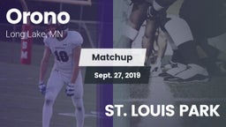 Matchup: Orono  vs. ST. LOUIS PARK 2019