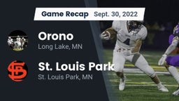 Recap: Orono  vs. St. Louis Park  2022