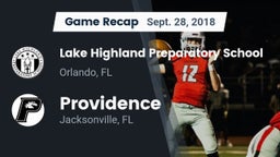 Recap: Lake Highland Preparatory School vs. Providence  2018