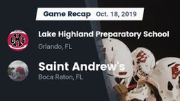 Recap: Lake Highland Preparatory School vs. Saint Andrew's  2019