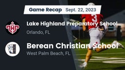 Recap: Lake Highland Preparatory School vs. Berean Christian School 2023