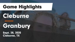Cleburne  vs Granbury  Game Highlights - Sept. 28, 2020