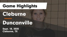 Cleburne  vs Duncanville  Game Highlights - Sept. 18, 2020