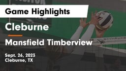 Cleburne  vs Mansfield Timberview  Game Highlights - Sept. 26, 2023