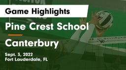 Pine Crest School vs Canterbury  Game Highlights - Sept. 3, 2022