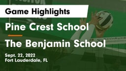 Pine Crest School vs The Benjamin School Game Highlights - Sept. 22, 2022