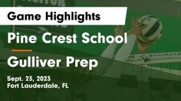 Pine Crest School vs Gulliver Prep  Game Highlights - Sept. 23, 2023