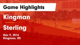 Kingman  vs Sterling  Game Highlights - Dec 9, 2016
