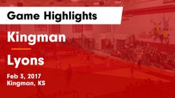 Kingman  vs Lyons  Game Highlights - Feb 3, 2017