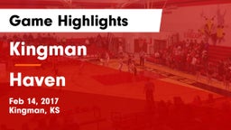 Kingman  vs Haven  Game Highlights - Feb 14, 2017