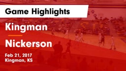 Kingman  vs Nickerson  Game Highlights - Feb 21, 2017