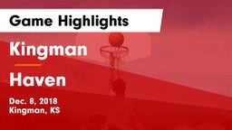 Kingman  vs Haven  Game Highlights - Dec. 8, 2018