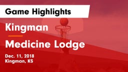 Kingman  vs Medicine Lodge  Game Highlights - Dec. 11, 2018
