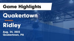 Quakertown  vs Ridley  Game Highlights - Aug. 24, 2023