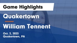 Quakertown  vs William Tennent  Game Highlights - Oct. 2, 2023