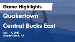 Quakertown  vs Central Bucks East  Game Highlights - Oct. 17, 2023