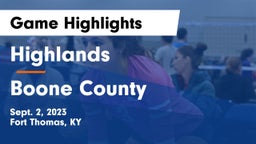 Highlands  vs Boone County  Game Highlights - Sept. 2, 2023