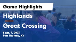 Highlands  vs Great Crossing Game Highlights - Sept. 9, 2023