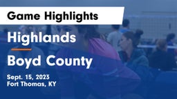 Highlands  vs Boyd County  Game Highlights - Sept. 15, 2023