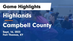 Highlands  vs Campbell County  Game Highlights - Sept. 16, 2023