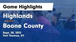 Highlands  vs Boone County Game Highlights - Sept. 28, 2023