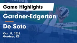 Gardner-Edgerton  vs De Soto  Game Highlights - Oct. 17, 2023