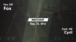 Matchup: Fox  vs. Cyril  2016