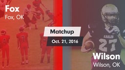 Matchup: Fox  vs. Wilson  2016