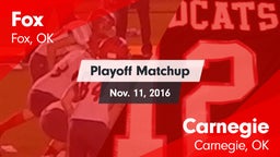 Matchup: Fox  vs. Carnegie  2016