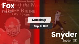 Matchup: Fox  vs. Snyder  2017