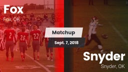 Matchup: Fox  vs. Snyder  2018