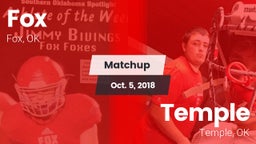 Matchup: Fox  vs. Temple  2018