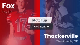 Matchup: Fox  vs. Thackerville  2019