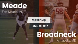 Matchup: Meade  vs. Broadneck  2017