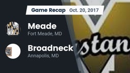 Recap: Meade  vs. Broadneck  2017