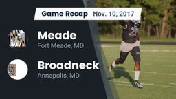 Recap: Meade  vs. Broadneck  2017