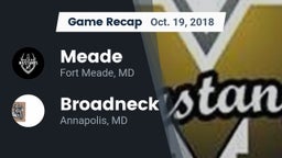 Recap: Meade  vs. Broadneck  2018