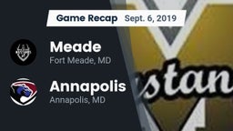 Recap: Meade  vs. Annapolis  2019