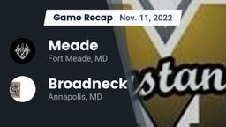 Recap: Meade  vs. Broadneck  2022