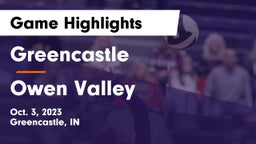 Greencastle  vs Owen Valley  Game Highlights - Oct. 3, 2023