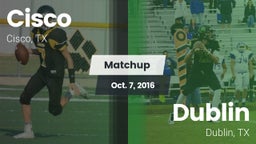 Matchup: Cisco  vs. Dublin  2016