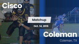 Matchup: Cisco  vs. Coleman  2016
