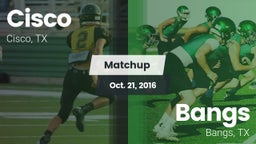 Matchup: Cisco  vs. Bangs  2016