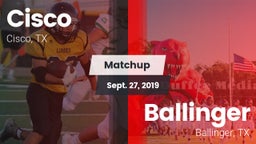 Matchup: Cisco  vs. Ballinger  2019