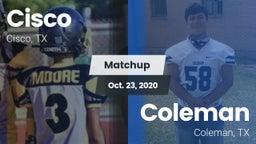 Matchup: Cisco  vs. Coleman  2020