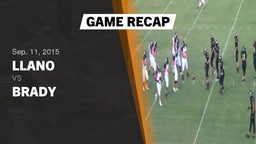 Recap: Llano  vs. Brady  2015