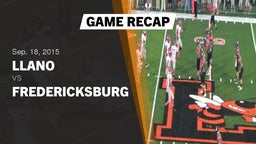 Recap: Llano  vs. Fredericksburg  2015