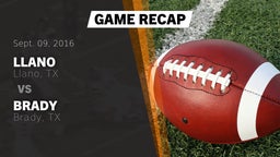 Recap: Llano  vs. Brady  2016