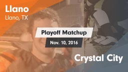 Matchup: Llano  vs. Crystal City 2016