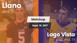 Matchup: Llano  vs. Lago Vista  2017